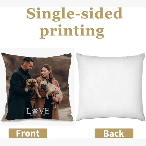 Miniatura 2 de Personalized Pet Photo Pillow Case Using one pet Image and Custom Text offering Home décor Personality and Giving a Sweet Gift Touch
