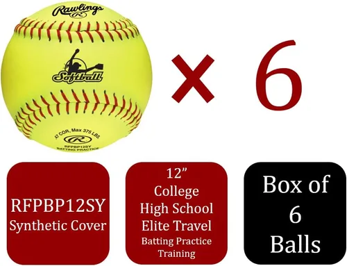 Miniatura 2 de Rawlings Pelotas de sóftbol para práctica de bateo Opciones de 11" y 12" Opciones de 6 y 12