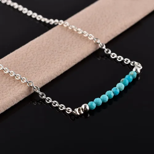 Miniatura 49 de YANARA Pulsera de tobillo para mujer, piedra de nacimiento natural, cuentas de piedras preciosas, tobillera delicada hecha a mano de 9 pulgadas +