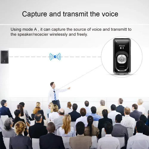 Miniatura 6 de Alead Nolan LiveMIC2 - Micrófono Bluetooth, largo alcance, baja latencia, sonido claro con uni, Omni, micrófono ext para educación, seminario web