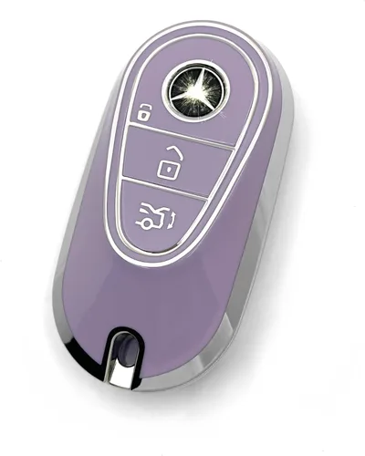 Miniatura 17 de Adecuado para llaves Mercedes Benz. Funda de llave de TPU suave avanzada es compatible con CLS CLK AMG CLK GLC GLE GLS ML SL SLK A C E R S G Llave