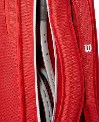 Miniatura 8 de Wilson 2025 Super Tour - Bolsas para raquetas de tenis rojas - Rojo/Blanco