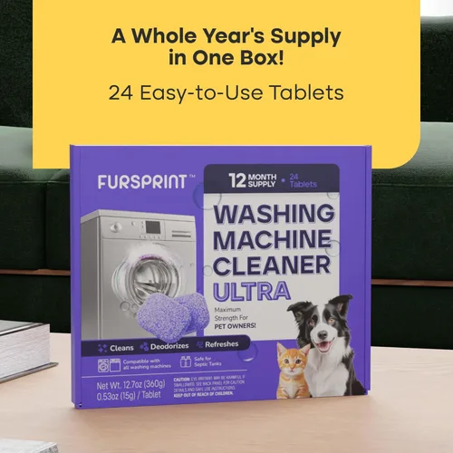 Miniatura 9 de Tabletas limpiadoras para lavadora Ultra - Fórmula 40% más fuerte: diseñadas para dueños de mascotas, elimina residuos, suciedad y olores