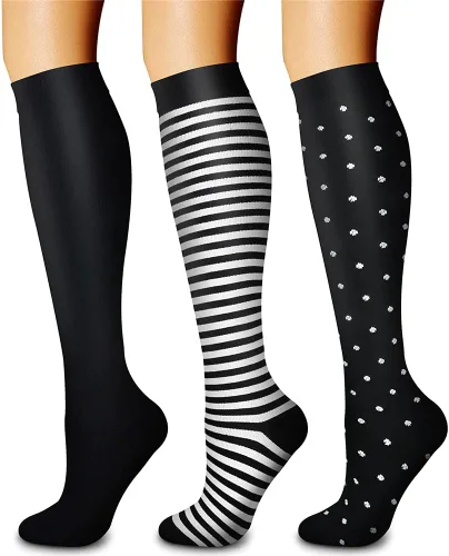 Miniatura 33 de CHARMKING - Calcetines de compresión para mujeres y hombres (3 pares), 15-20 mm Hg, el mejor apoyo para atletismo, running o ciclismo, mejora