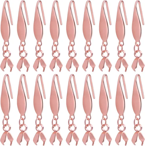 Miniatura 9 de Ganchos para aretes de acero inoxidable, 30 ganchos hipoalergénicos para aretes con hebilla de alambre para mujer, suministros de fabricación