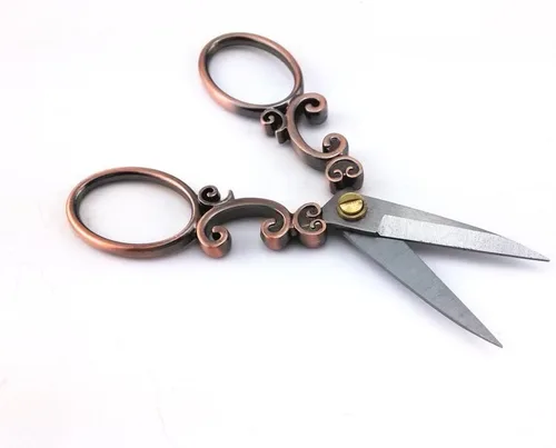 Miniatura 3 de yueton Tijeras de bordado de costura de estilo europeo vintage (cobre)