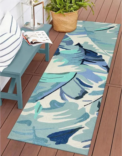 Miniatura 101 de Liora Manne CAPR5163633 - Alfombra costera para interiores y exteriores, color azul marino, 2 pies x 5 pies Cuerdas Navy