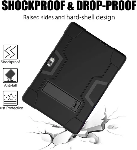 Miniatura 3 de Funda híbrida para tablet HAOVM S30 / Vankyo S30 para tableta, compatible con niños, funda Vankyo s30, a prueba de golpes, parte trasera dura