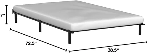 Miniatura 2 de Zinus Compack 7 pulgadas marco de cama pesado, juegos de colchones cajas , Acero, Negro