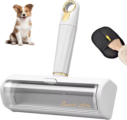 Removedor de pelo de mascotas y rodillo de pelusa reutilizable – Removedor de pelo de gatos y perros para muebles, sofá, alfombra, ropa de cama,