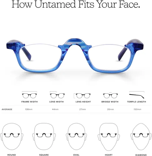 Miniatura 4 de eyebobs - Untamed Gafas de lectura prémium para hombres y mujeres Monturas de medio borde Disponible en 0.0x - 4.0x