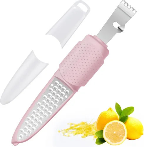 Miniatura 13 de Rainspire Herramienta Ralladora de Limón con Cuchillo de Canal, Herramienta Ralladora de Cítricos de Acero Inoxidable, Pelador de Limón, Ralladoras