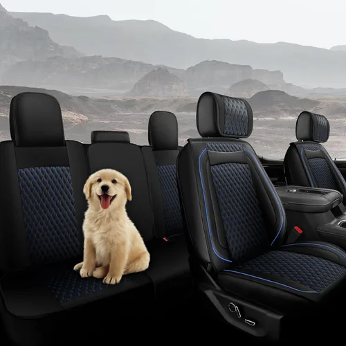 Octomo Juego completo de fundas de asiento compatibles con Chevy Silverado GMC Sierra Custom Fit 2007 a 2025 1500 2500HD 3500HD Crew Double Extended