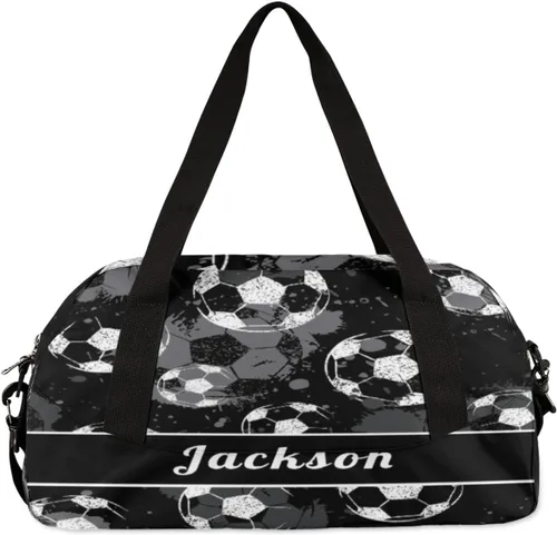 Miniatura 5 de Bolsa de lona personalizada para niños, bolsa de gimnasio deportiva personalizada para niños, bolsa de mano para el fin de semana para viajes, Ball 3