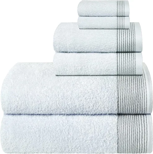 Miniatura 19 de Belizzi Home Juego de 3 toallas de algodón ultra suave, contiene una toalla de baño de 28 x 55 pulgadas, una toalla de mano de 16 x 24 pulgadas y un