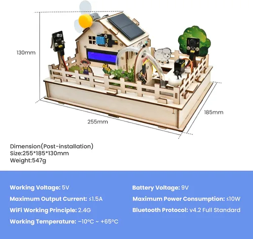 Miniatura 3 de KEYESTUDIO Kit de inicio inteligente de granja de control IoT para Arduino ESP32, kit de programación electrónica compatible con tutoriales en línea