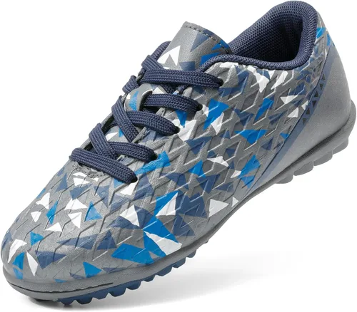 DREAM PAIRS Zapatos de fútbol para césped artificial para niños y niñas con cordones para niños pequeñosgrandes