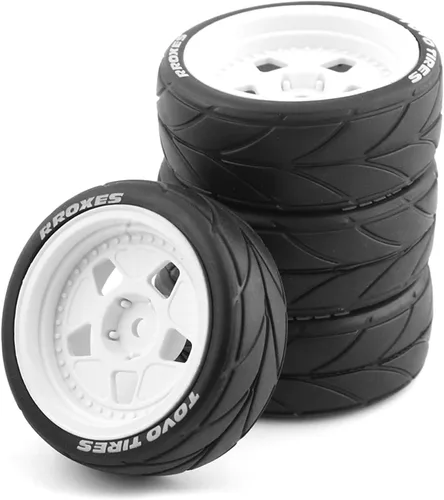 Miniatura 8 de Lifehead - Llantas de goma y ruedas de 2.559 in en carretera, cubo hexagonal de 0.472 in para HPI Ken Block Tamiya XV01 TT01 TT02B Kyosho FAZER MK2