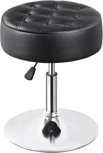 SUPER DEAL Taburetes de tocador para maquillaje, silla otomana de tocador con altura ajustable y giro de 360° para sala de maquillaje, dormitorio,