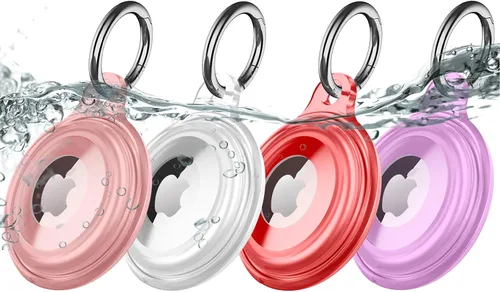 Miniatura 9 de Paquete de 4 fundas porta llaves impermeables IPX8 compatibles con AirTag, ligeras, antiarañazos, fácil instalación, suave de cuerpo completo a