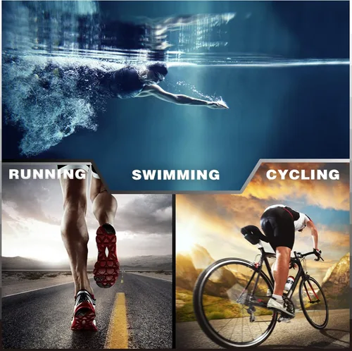 Miniatura 5 de Triathlon Suits Mens One-Piece Sleeveless Trisuits Skin Wet Suit for Running Cycling Swimming 2-Negro - Anaranjado