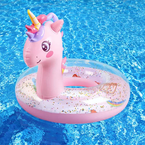 Miniatura 11 de HeySplash Pool Floats Kids, Inflatable Swimming Ring Swim Tube Floaties, Summer Water Fun Beach Party Swimming Pool Toys for Kids Children Water