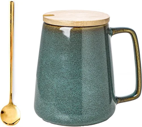 Miniatura 10 de Tazas de cerámica grandes para café, 24 onzas, diseño de asa extra grande, taza extra grande para té y café para oficina y hogar, apta