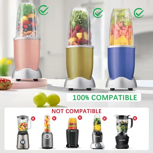 Miniatura 7 de PODCAY Piezas de repuesto para licuadora Nutribullet, tazas de 32 onzas y 24 onzas con cuchilla extractora de repuesto, compatible con licuadoras