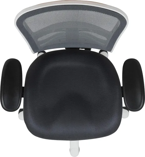 Miniatura 8 de Flash Furniture Nicholas Silla Giratoria de Respaldo Medio para Oficina y Juegos, Silla de Oficina Ergonómica de Malla con Soporte Lumbar y Altura