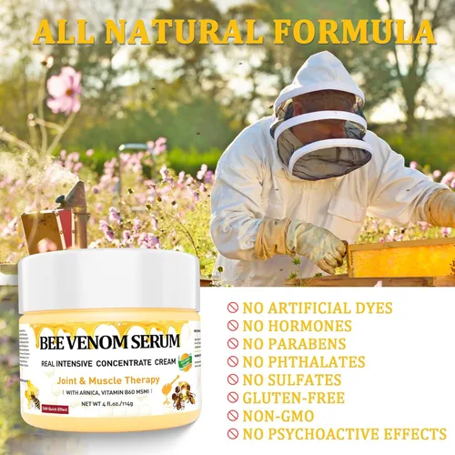 Miniatura 5 de Natural Organic NZL Bee Venom Professional Serum Care, Joint & Muscle & Bone Cream Gel - For Back, Neck, Hand, Foot, Knee, Muscle, Shoulder, Hip