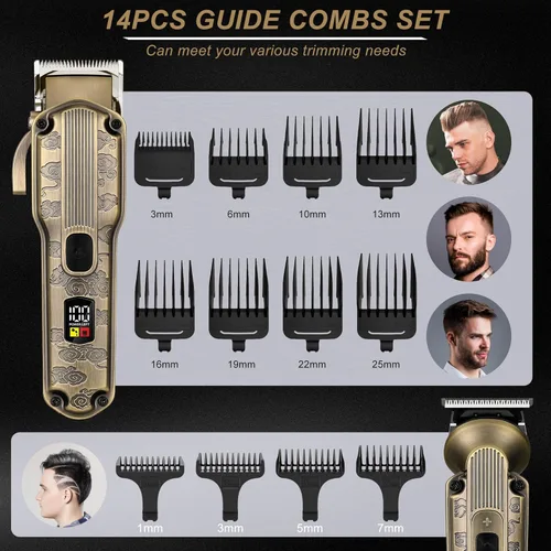 Miniatura 2 de Kit de recortadora de barba Scttomon, juego de cortapelos profesional, afeitadora de lámina eléctrica para hombres, máquina de corte de pelo
