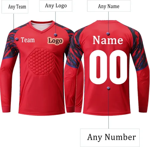 Miniatura 3 de Camiseta de portero personalizada Camiseta de portero de entrenamiento de fútbol deportivo Casavisitante Jersey de portero de fútbol Nombre
