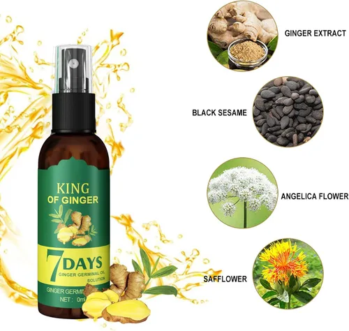Miniatura 3 de Shouga Kingu Aceite de jengibre para el crecimiento del cabello, aceite germinal de 7 días, control de caída del cabello, tratamiento para cabello