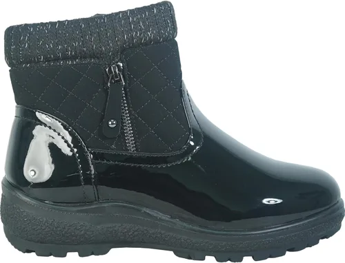 Miniatura 5 de Botas de invierno de tobillo a media pantorrilla para mujer de Canadá KARLA y NINA Botas de piel con cremallera lateral Cremallera frontal