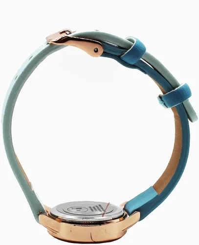 Miniatura 2 de Accutime Disney Lilo & Stitch Reloj de pulsera analógico de cuarzo azul degradado con cara pequeña, detalles dorados para mujeres y adultos