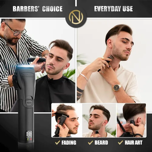 Miniatura 3 de Novah Cortadoras de Cabello Profesionales para Hombres, Cortadoras de Peluquero Profesionales, Cortadora de Cabello Eléctrica Inalámbrica