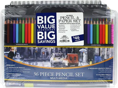 Miniatura 11 de PRO ART Paquete económico de papel para dibujar/boceto/encuadernado, multicolor