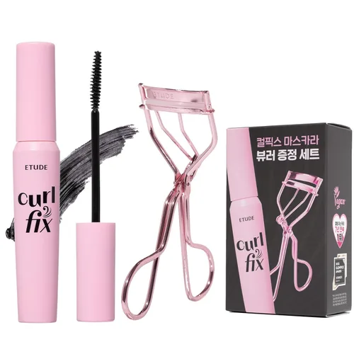 Miniatura 19 de ETUDE Máscara Curl Fix Volumen 1+1 Set, Máscara para Pestañas, Rizos Fuertes, Larga Duración, Impermeable, Ligera, Maquillaje Coreano, Belleza