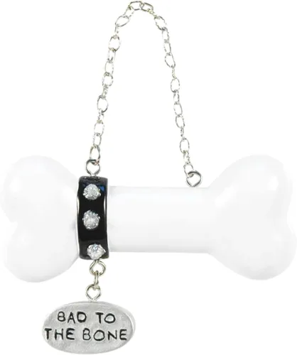 Miniatura 2 de Adorno de Navidad personalizado para perros 2025 – Bad to The Bone – Recuerdo personalizado para mascotas – Nuevo adorno para cachorros – Primera