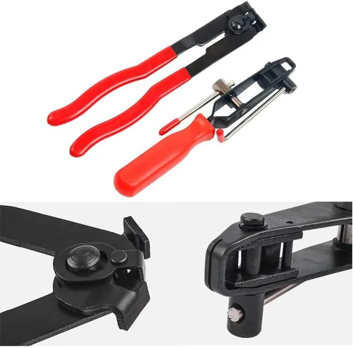 Miniatura 6 de 22 alicates de abrazadera de arranque de junta CV con 2 tipos de abrazaderas de arranque CV, alicates de amarre para botas de oreja, kit