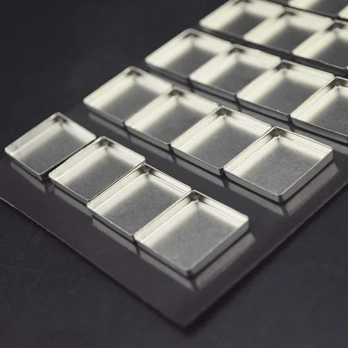 Miniatura 4 de 30 bandejas de metal cuadradas vacías de metal para sombra de ojos, paletas de maquillaje magnéticas, 1.024 in de ancho, 0.138 in de altura