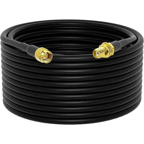Miniatura 9 de onelinkmore Cable de extensión coaxial de baja pérdida de 10 pies RG58 SMA hembra a SMA macho Conector de cable coaxial RF y aplicaciones de radio