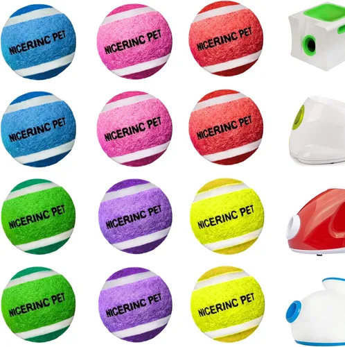 Miniatura 10 de Pelotas de tenis para perros XS Pelota de juguetes para perros de 1.5 pulgadas, paquete de 12, lanzadores de bolas de ajuste Pelotas de tenis