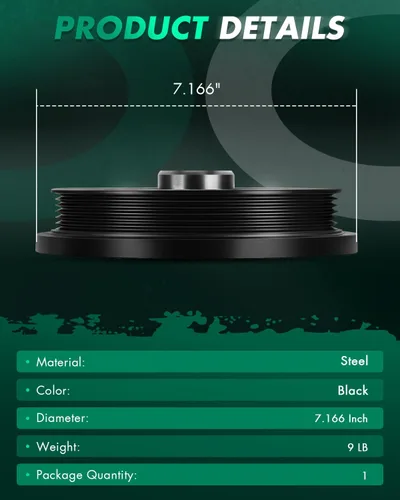 Miniatura 3 de SCITOO Polea de cigüeñal equilibrador armónico del motor - OHV L6 4.0L - Compatible con vehículos Jeep - 1987-2006 - para Cherokee Grand