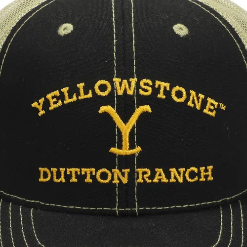 Miniatura 3 de Yellowstone Dutton Ranch Logo Gorra de camionero de espuma negra para hombre, Multi colorido