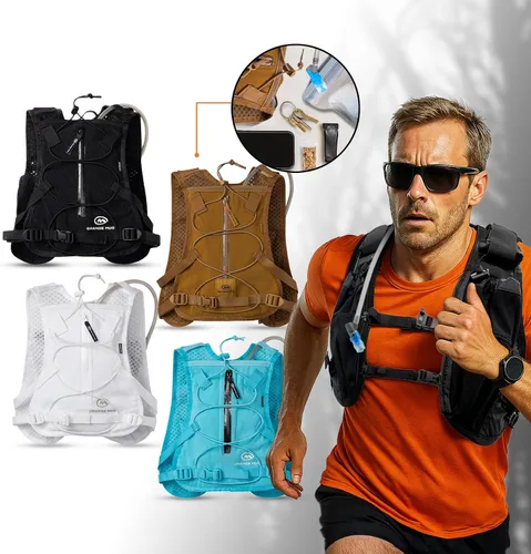 Miniatura 9 de Orange Mud Endurance Pack V3.0 Chaleco para Correr – Mochila de Hidratación de 2L para Trail Running, Senderismo y Ciclismo – Malla Ligera