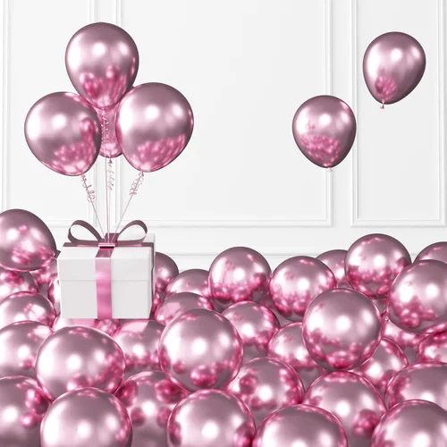 Miniatura 40 de KALOR Globos dorados champagne, 100 piezas de 5 pulgadas de globos mini de látex mate para arco de guirnalda de globos, decoración de cumpleaños