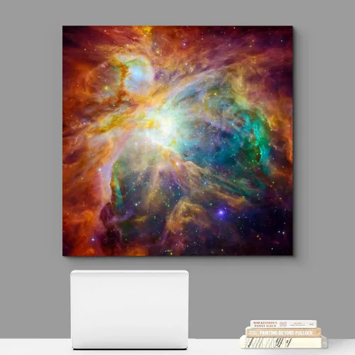 Miniatura 2 de Lienzo decorativo con diseño de un hermoso paisaje, para la decoración del hogar, The Cosmic Cloud, 12" x 12