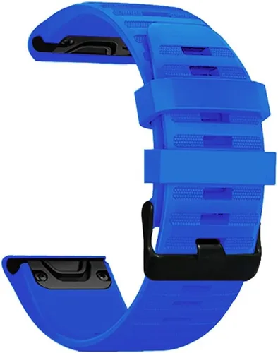 Miniatura 11 de AISPORTS Correa de silicona compatible con Garmin Fenix 7/7 Pro/6/6 Pro/5/5 Plus, correa de reloj de ajuste rápido de 0.866 pulgadas, correa Azul