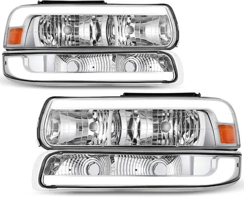 Miniatura 10 de AUTOSAVER88 Conjunto de faros halógenos compatible con Chevy Silverado 1999-2002 1500 2500/2001 2002 Chevy Silverado 1500HD 2500HD 3500/2000-2006